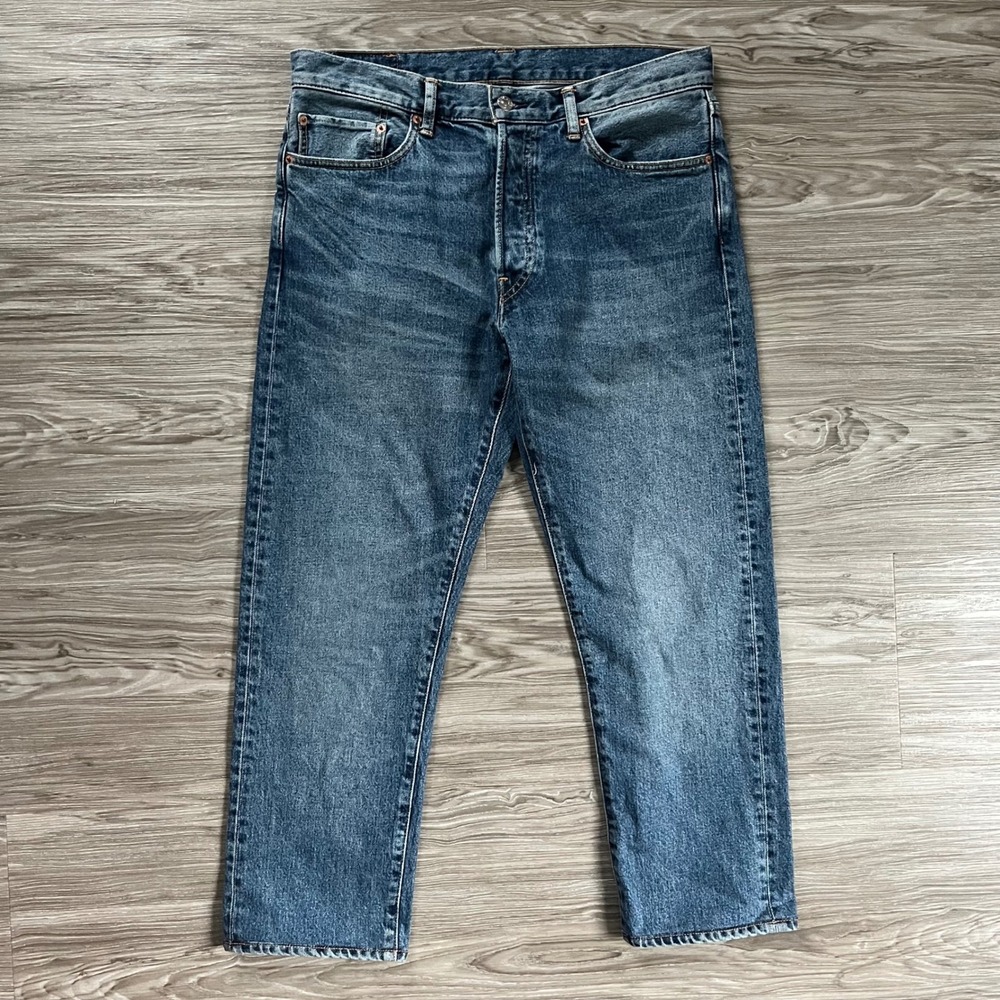 Buck Mason Maverick Slim Japanese Indigo Denim Jeans Blue Mens 32x34 (Hemmed)